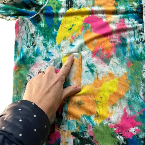 Lululemon High-Neck Running and Training T-ShirtNo Limits White Multi size 8 - Picture 6 of 7